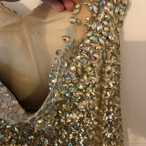 La Femme gold sequin dress - Picture 5 of 8